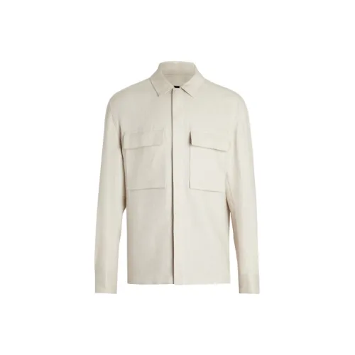 Ermenegildo Zegna Экрю Мужские Рубашки