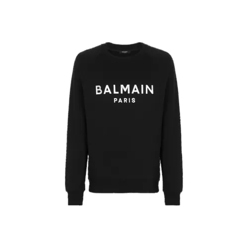 BALMAIN Черные Мужские Свитшоты