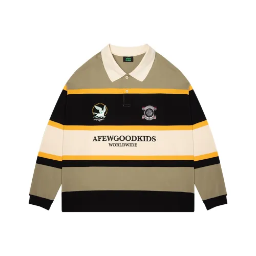 AFGK Черное Желтое Унисекс Поло