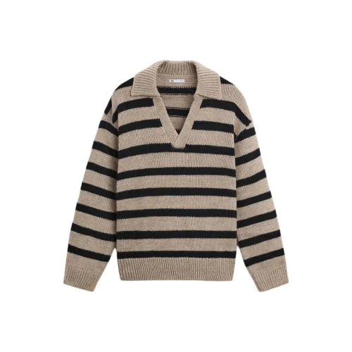 ZARA Polo Мужской Темно-Бежевый