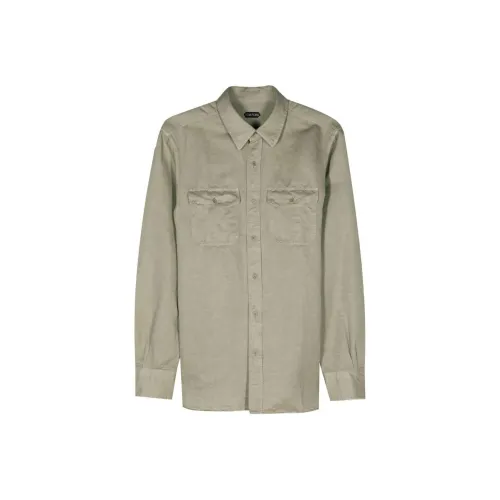 TF SS24 Рубашка Мужская Светло-Оливково-Зеленая