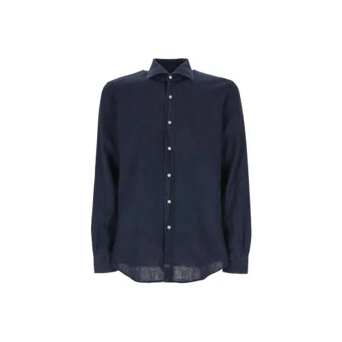 Fay Морской Синий Мужские Рубашки