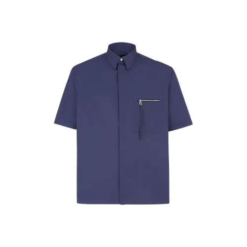 FENDI Blue Men's Shirts FENDI Синий Мужские Рубашки