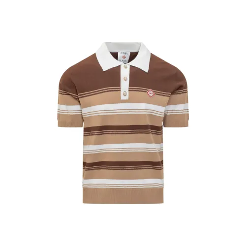 CASABLANCA SS25 Поло Мужское Бежевый Песочный