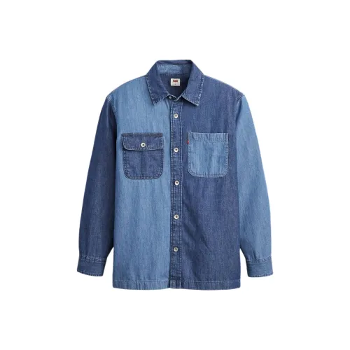 Levis Blue Men's Shirts Левис Синие Мужские Рубашки