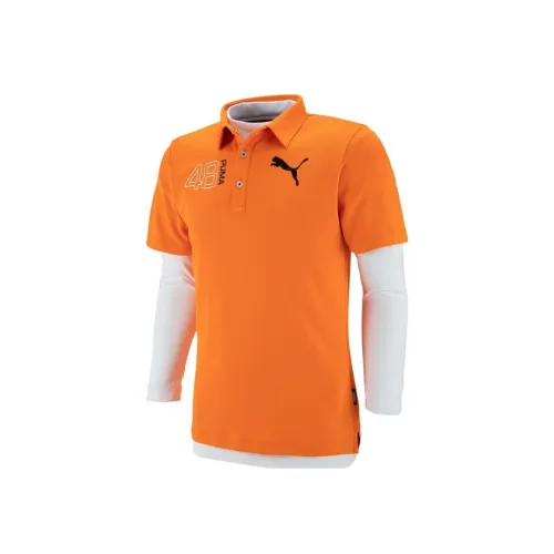 PUMA Golf Поло Мужское Ярко-Оранжевое