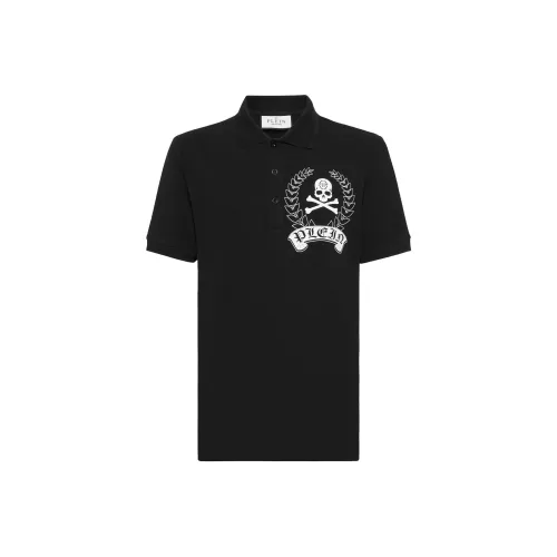 PHILIPP PLEIN Мужская черная поло рубашка