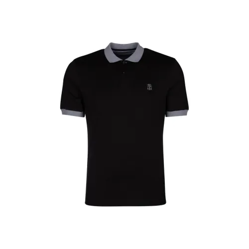 BRUNELLO CUCINELLI Черная мужская поло