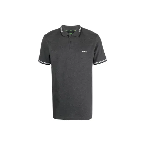 Hugo Boss Мужская поло угольно-серого цвета