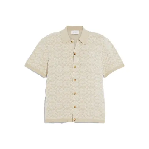 COACH SS23 Поло Мужское Бежевое