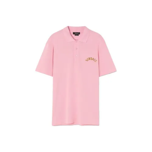 VERSACE Мужская Поло Розовая