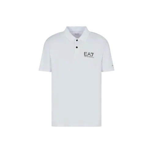 EMPORIO ARMANI EA7 Белая Мужская Рубашка Поло