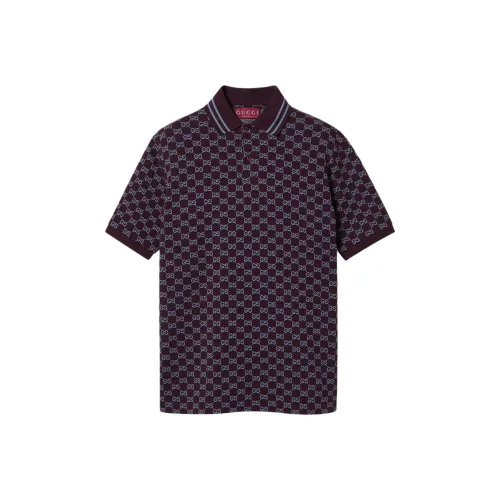 GUCCI Поло Мужское Бордового цвета