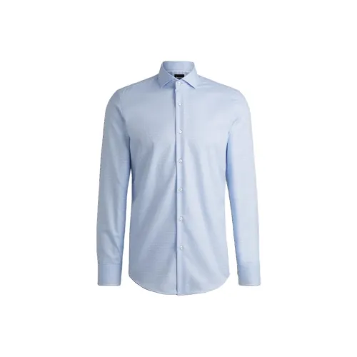 Hugo Boss SS25 Рубашка Мужская Небесно-Синий