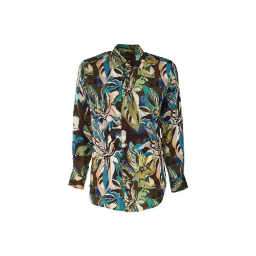 ETRO Зеленые Мужские Рубашки