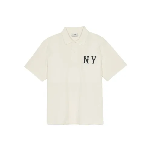 MLB New York Yankees Overfit Coopers Logo Polo Рубашка Унисекс Кремовый