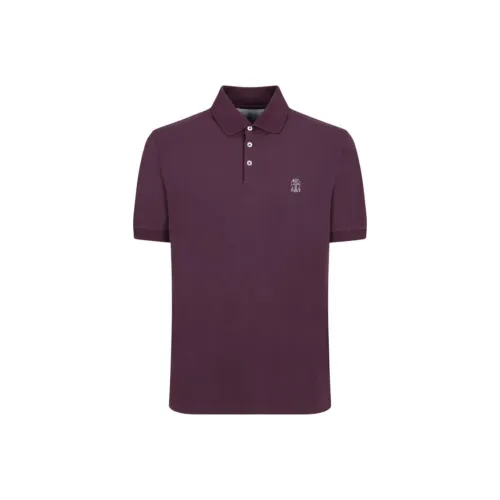 BRUNELLO CUCINELLI Фуксия Мужская Поло