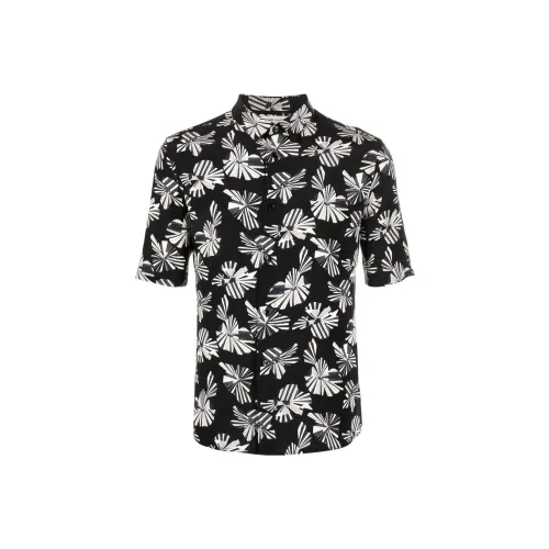 SAINT LAURENT SS22 Рубашка Мужская Черная