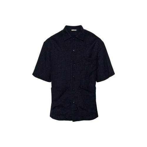 Barena SS24 Рубашка Мужская Морской Синий