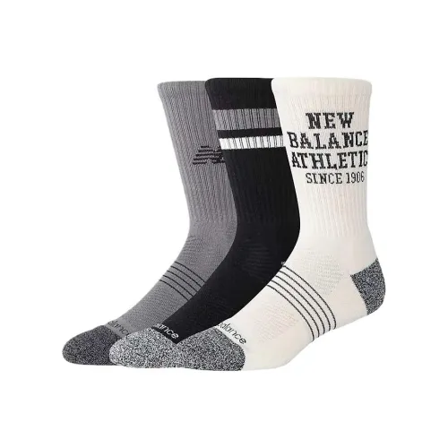 New Balance Graphic 3 шт Белый+Серый+Черный Унисекс MID Носки до икры