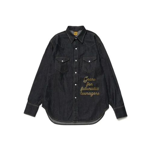 HUMAN MADE SS23 Рубашка Унисекс Индиго