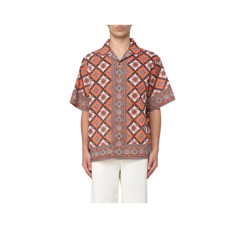 ETRO Коричневые Мужские Рубашки