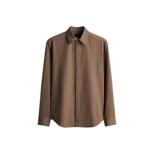 H&M Светло-коричневые Мужские Рубашки