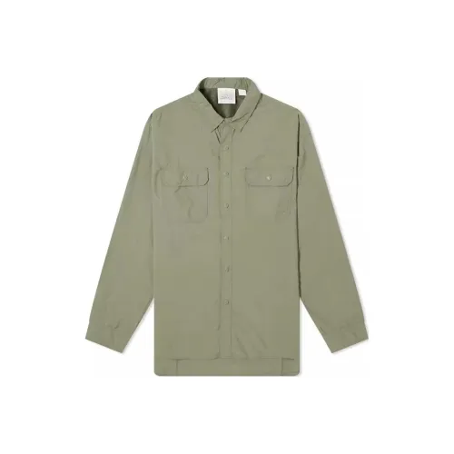 GRAMICCI Зеленые Мужские Рубашки