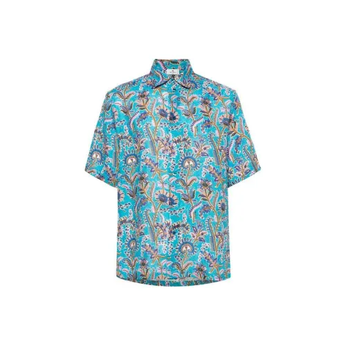 ETRO Мужские Синие Рубашки