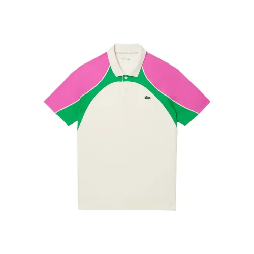 LACOSTE Collaboration Белый/Розовый/Зеленый Мужская Поло