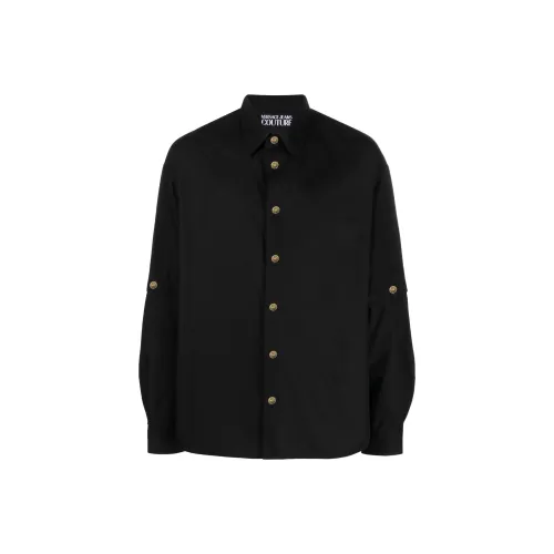 VERSACE JEANS COUTURE SS24 Рубашка Мужская Черная