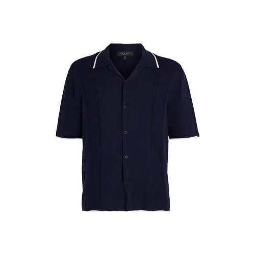 Rag Bone Рубашка Мужская Морской Синий