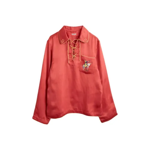 Bode Red Men's Shirts Bode Красный Мужские Рубашки