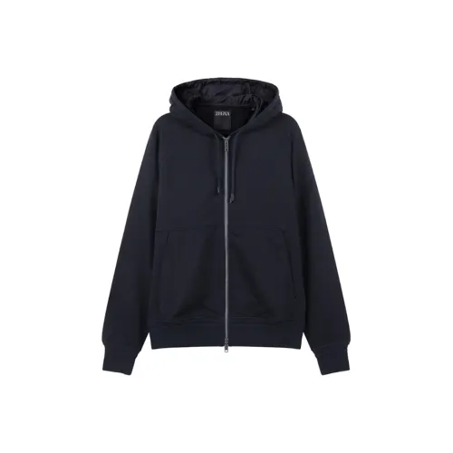 Zegna SS24 Свитшот Мужской Морской Синий