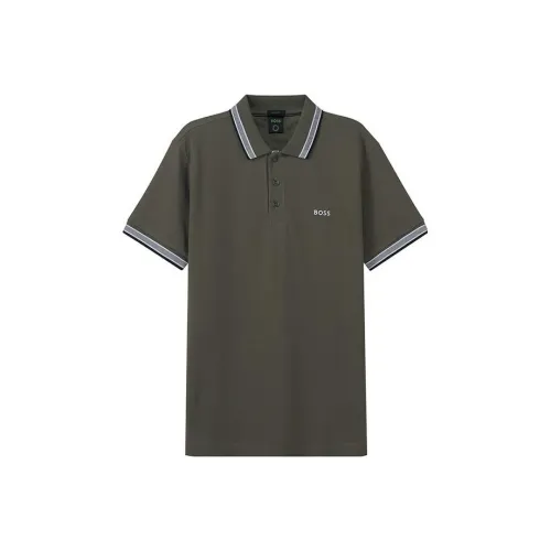 Hugo Boss Армейский зеленый Мужской Поло