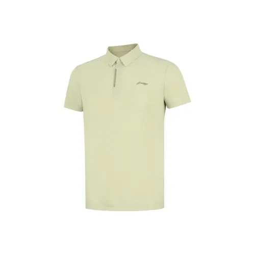 LINING Fitness Series Поло Мужское Фарфоровый Бежевый