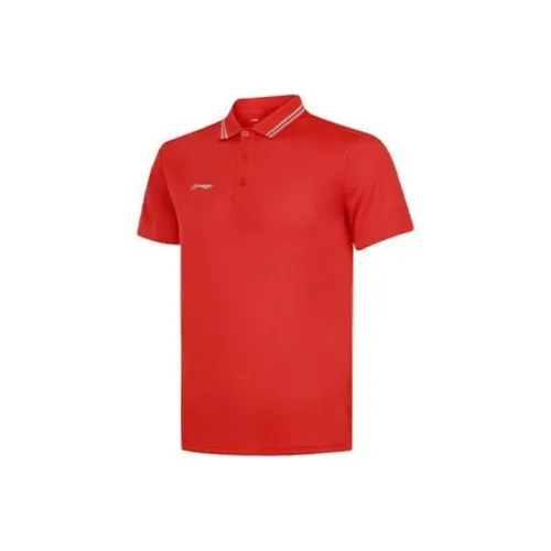 LINING Fitness Series Red Men's Polo