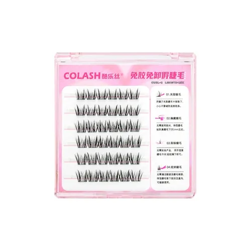 KULESI Не клеящийся Двойной SHARP Овца Horn Искусственные ресницы Естественный Увеличивающий Lazy Trilogy