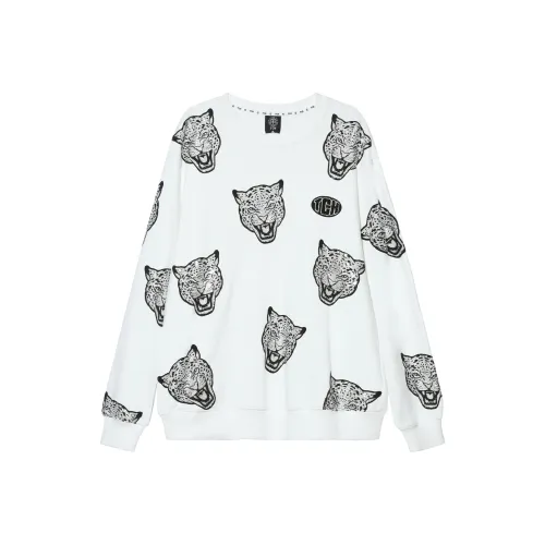 TCH FW23 Свитшот с круглым вырезом длинный рукав футболка унисекс