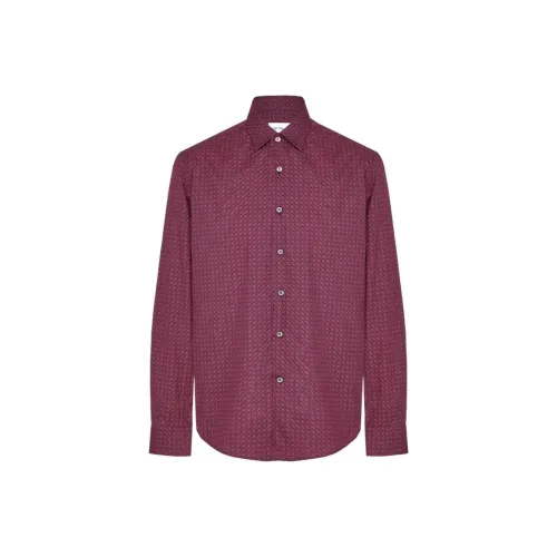 Ferragamo Red Men's Shirts Феррагамо Красные Мужские Рубашки