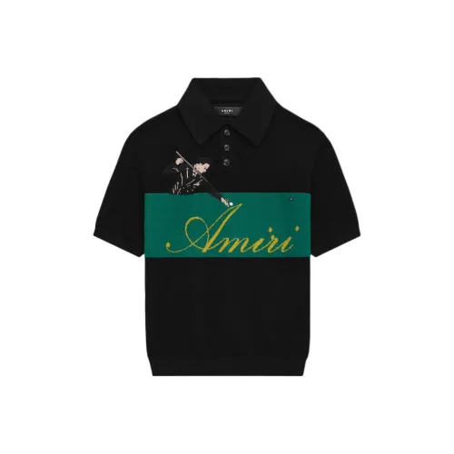 AMIRI Early Spring Collection SS25 Поло Мужское Черное