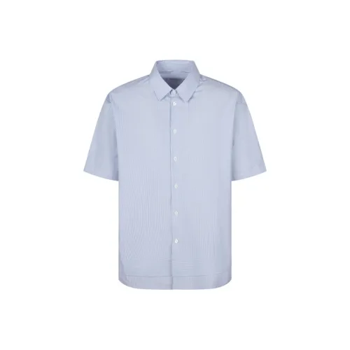 CROQUIS 982 Средне-синие полоски/Плед Мужские Рубашки