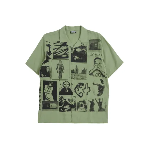 PLEASURES Зеленая унисекс рубашка