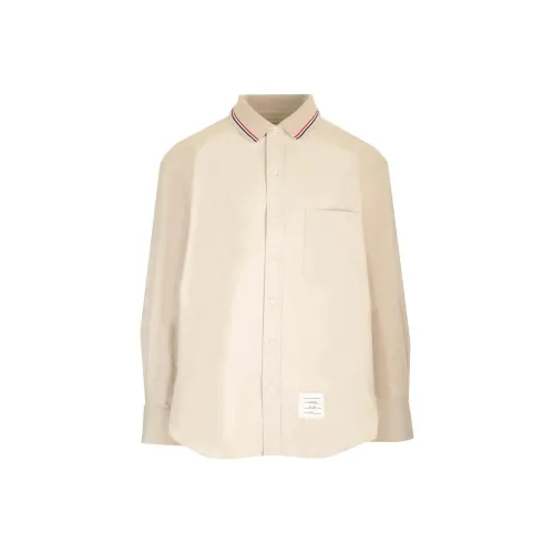 THOM BROWNE Бежевые Мужские Рубашки