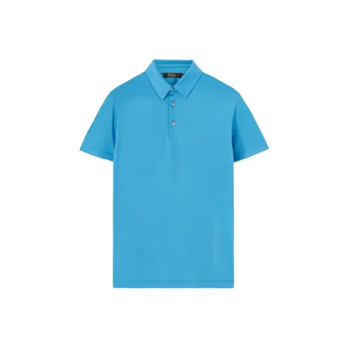 Loro Piana Мужская поло синего цвета