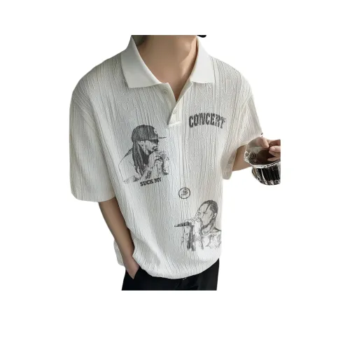 YEARNED Поло Унисекс Белый