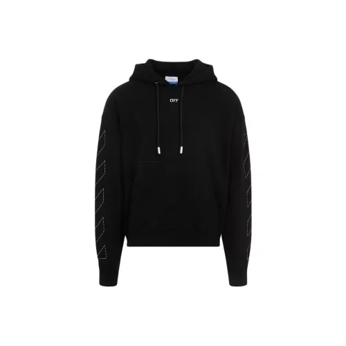 OFF Белый Толстовка Мужской Черный
