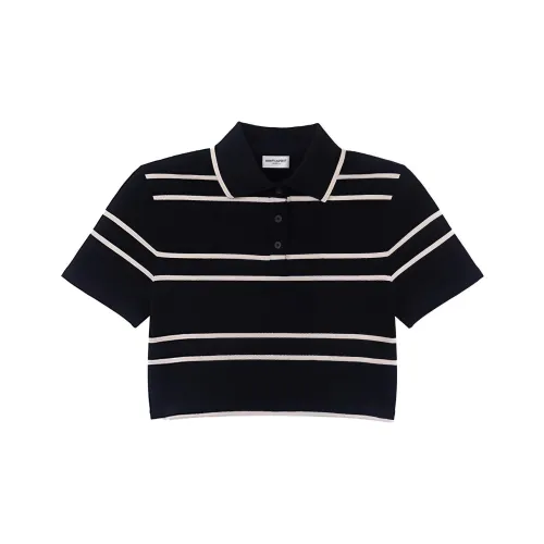 SAINT LAURENT SS23 Поло Мужское Черное