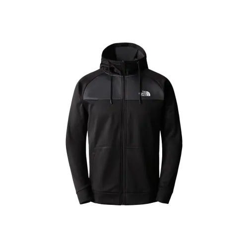 THE NORTH FACE REAXION Флис Полуоткрытый худи толстовка Мужской Черный Асфальтовый Серый