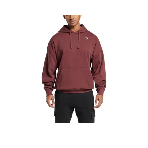 GYMSHARK CREST OVERSIZED Толстовка HOODIE Мужской Бордовый